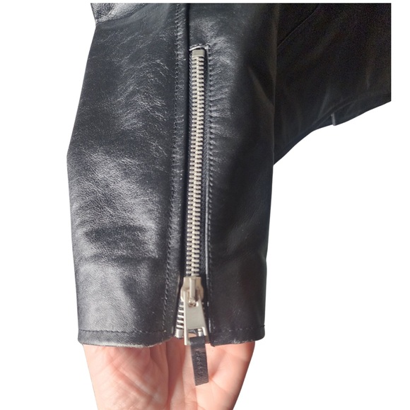 🔴NEW! AG REESE MOTO LEATHER JACKET SZ SMALL - Picture 13 of 16